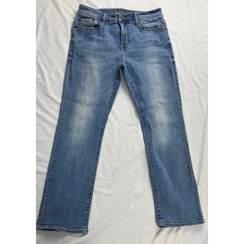 American Eagle Outfitters Mens Extreme Flex Original Boot Jeans 30x30 Light Wash